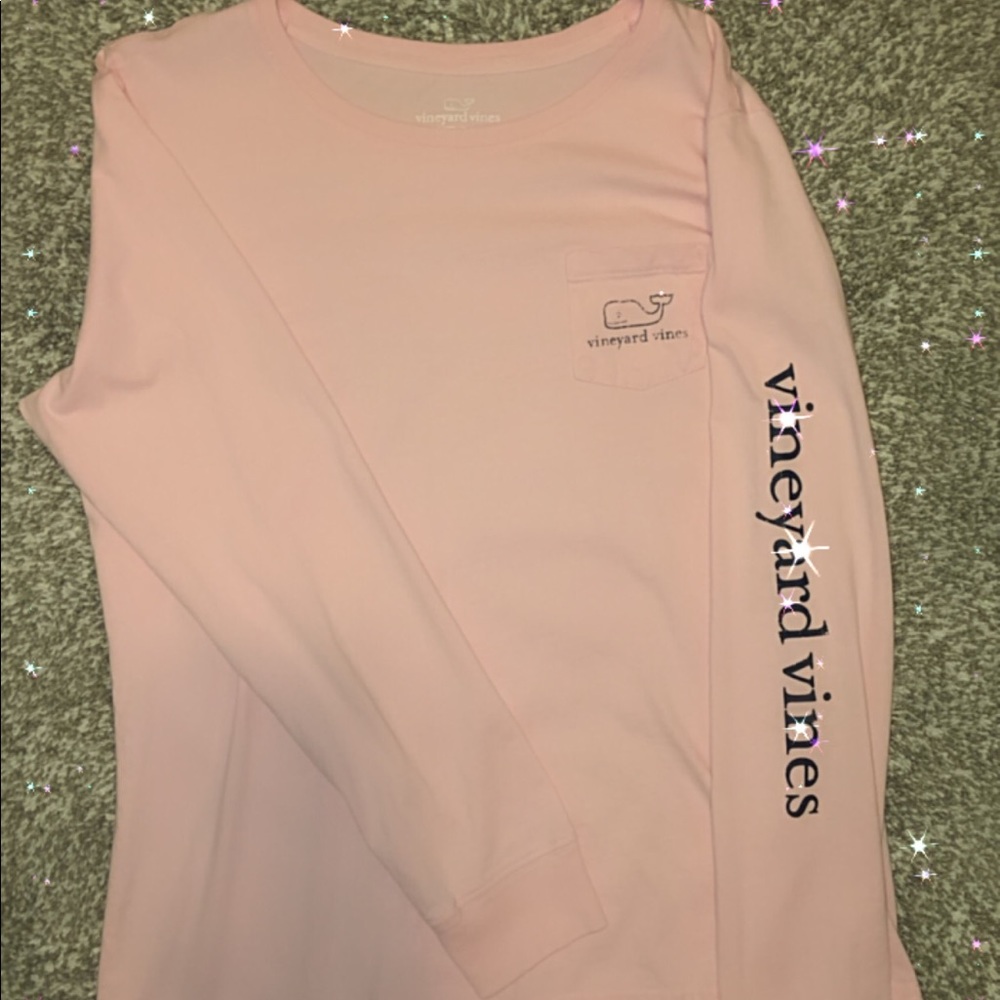 ✨pink and navy vineyard vines long sleeve✨